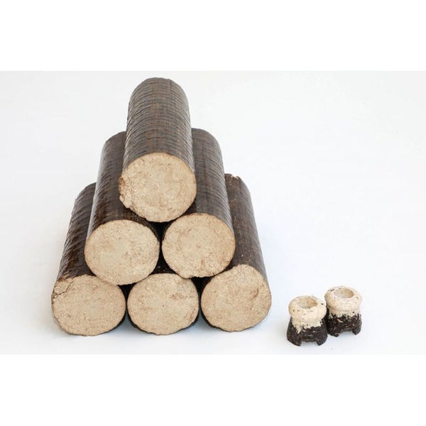 Madera comprimida - calidad superior - palé con 80 cajas de 6 troncos cada una
