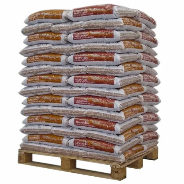 Pellets de madera - palé con 70 sacos de 15 kg cada uno