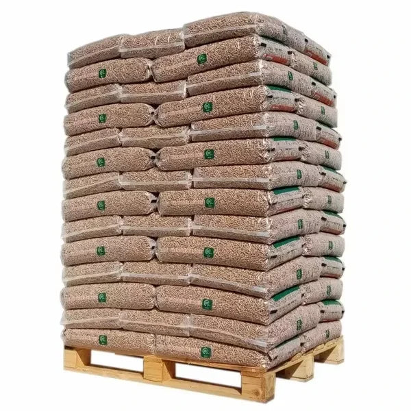Swiss Warm pellets de madera - palé con 66 sacos de 15 kg cada uno