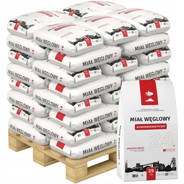 Carbón fino (eco-trituradora) clase 24MJ, paquete 25 kg/1t
