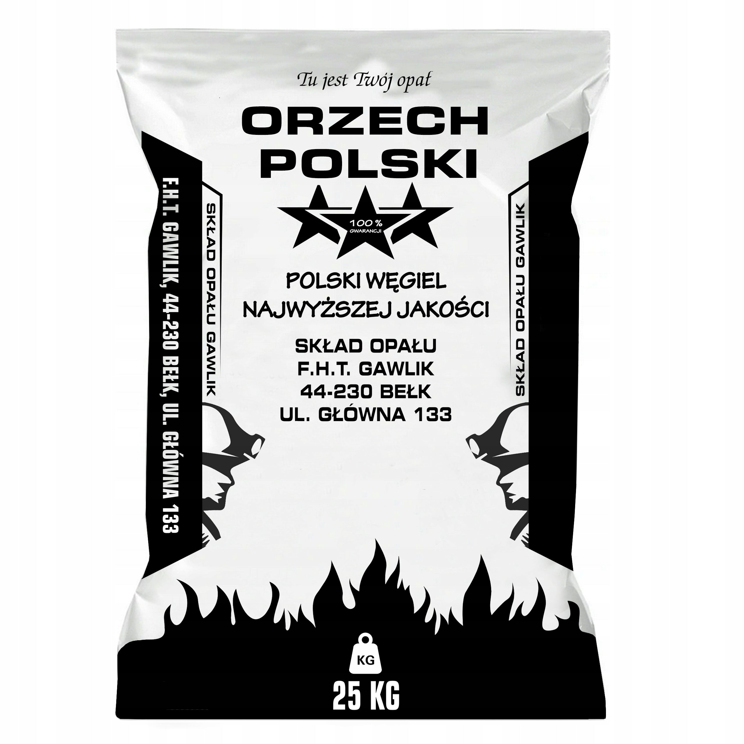 Carbón vegetal de nogal polaco 29 MJ - saco 20 x 25 kg